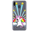Funda Gel Transparente para Samsung Galaxy M20 diseño Unicornio Dibujos
