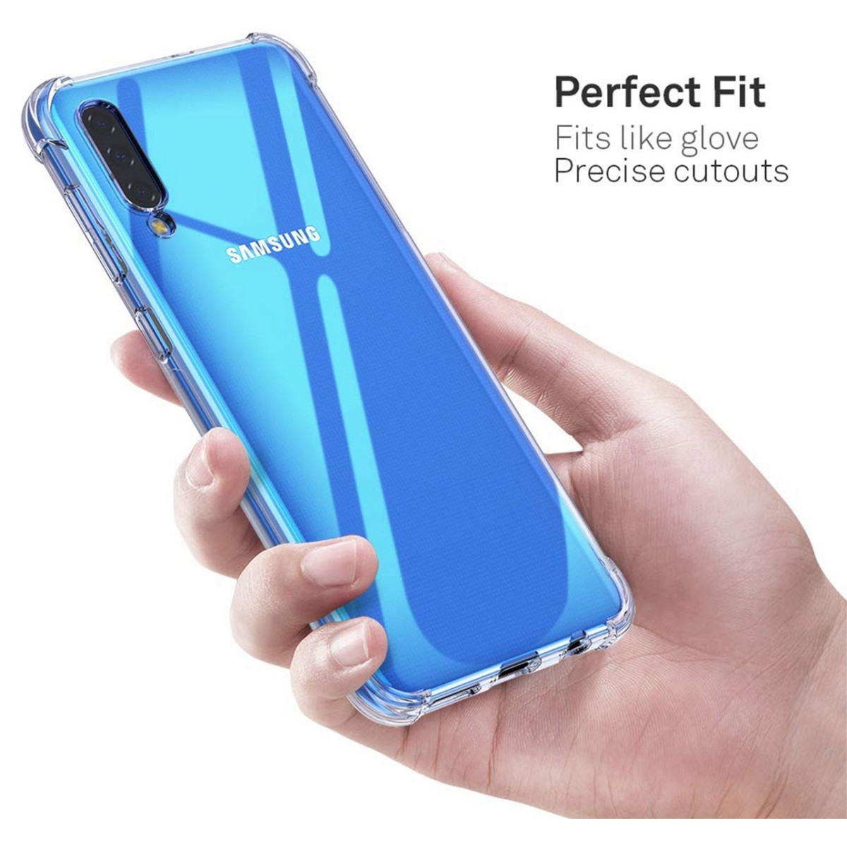 Funda Gel Tpu Anti-Shock Transparente para Samsung Galaxy A70