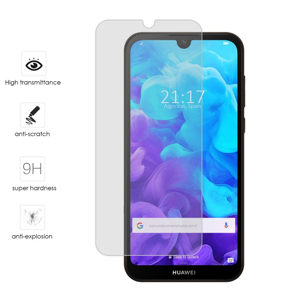 Protector Cristal Templado para Huawei Y5 2019 Vidrio