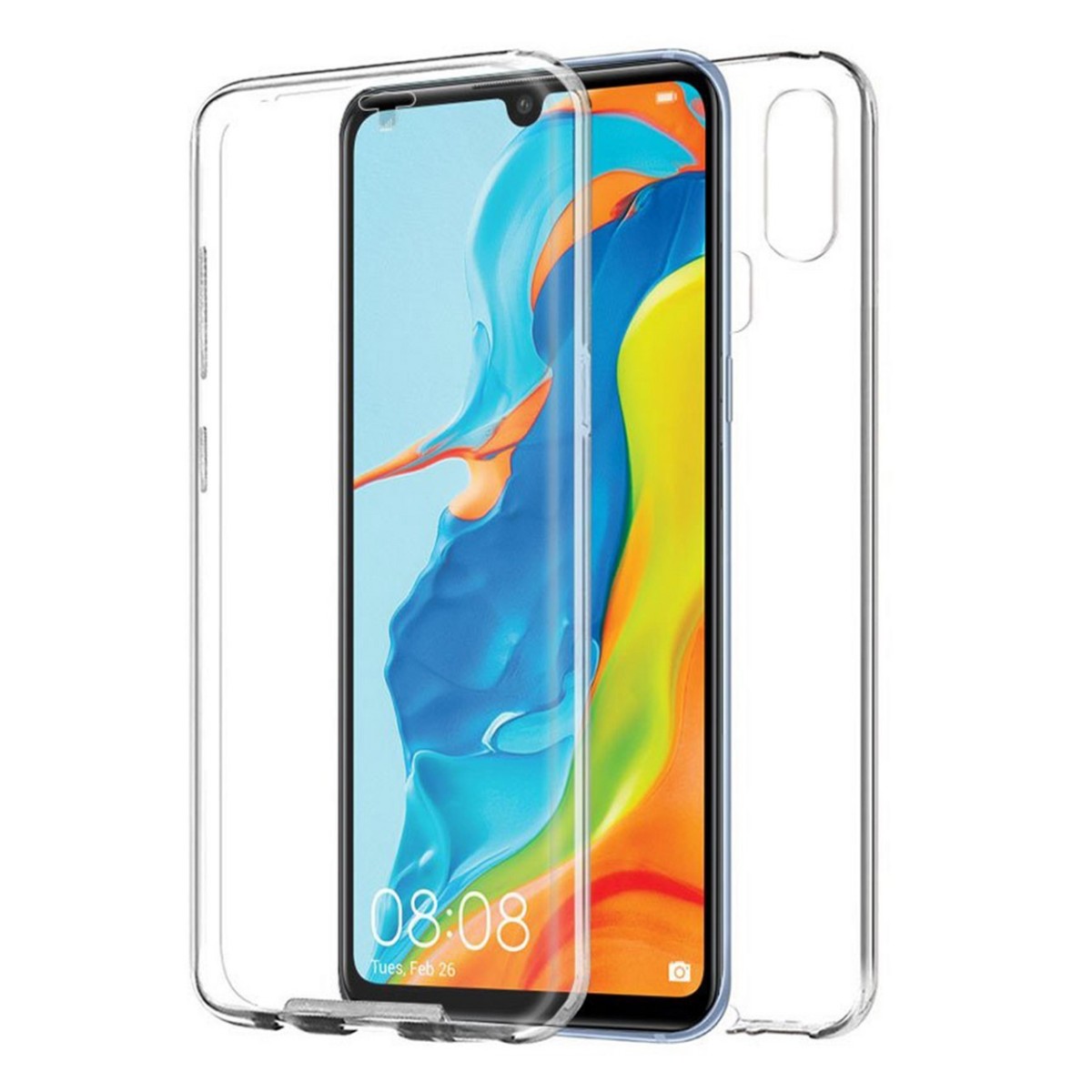 Funda Completa Transparente Pc + Tpu Full Body 360 para Huawei P30 Lite