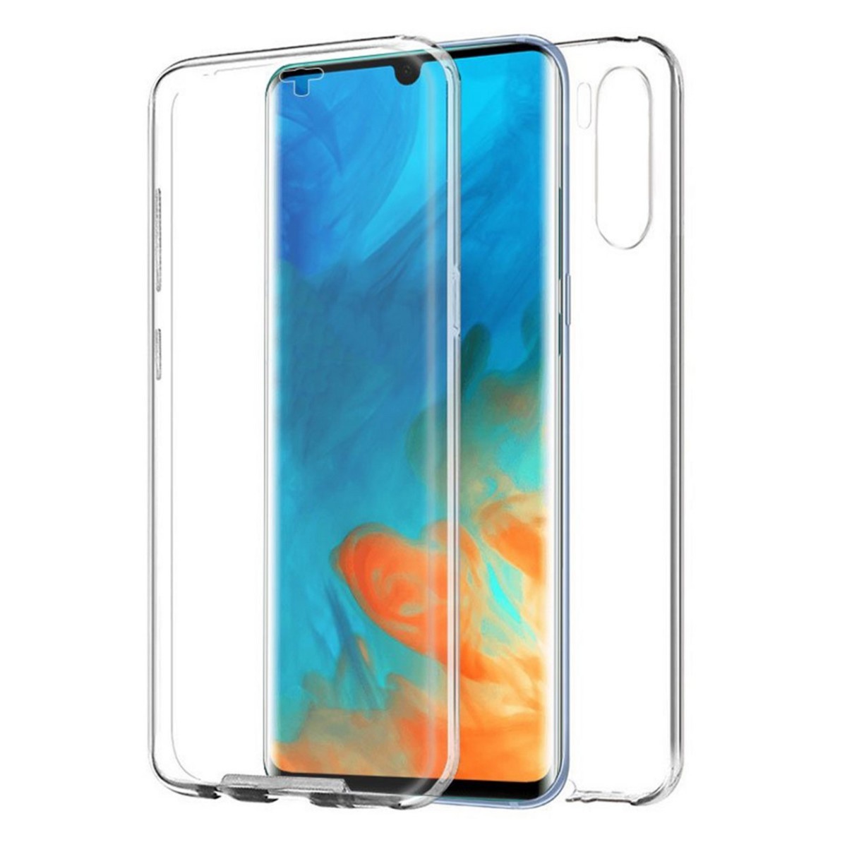 Funda Completa Transparente Pc + Tpu Full Body 360 para Huawei P30 Pro