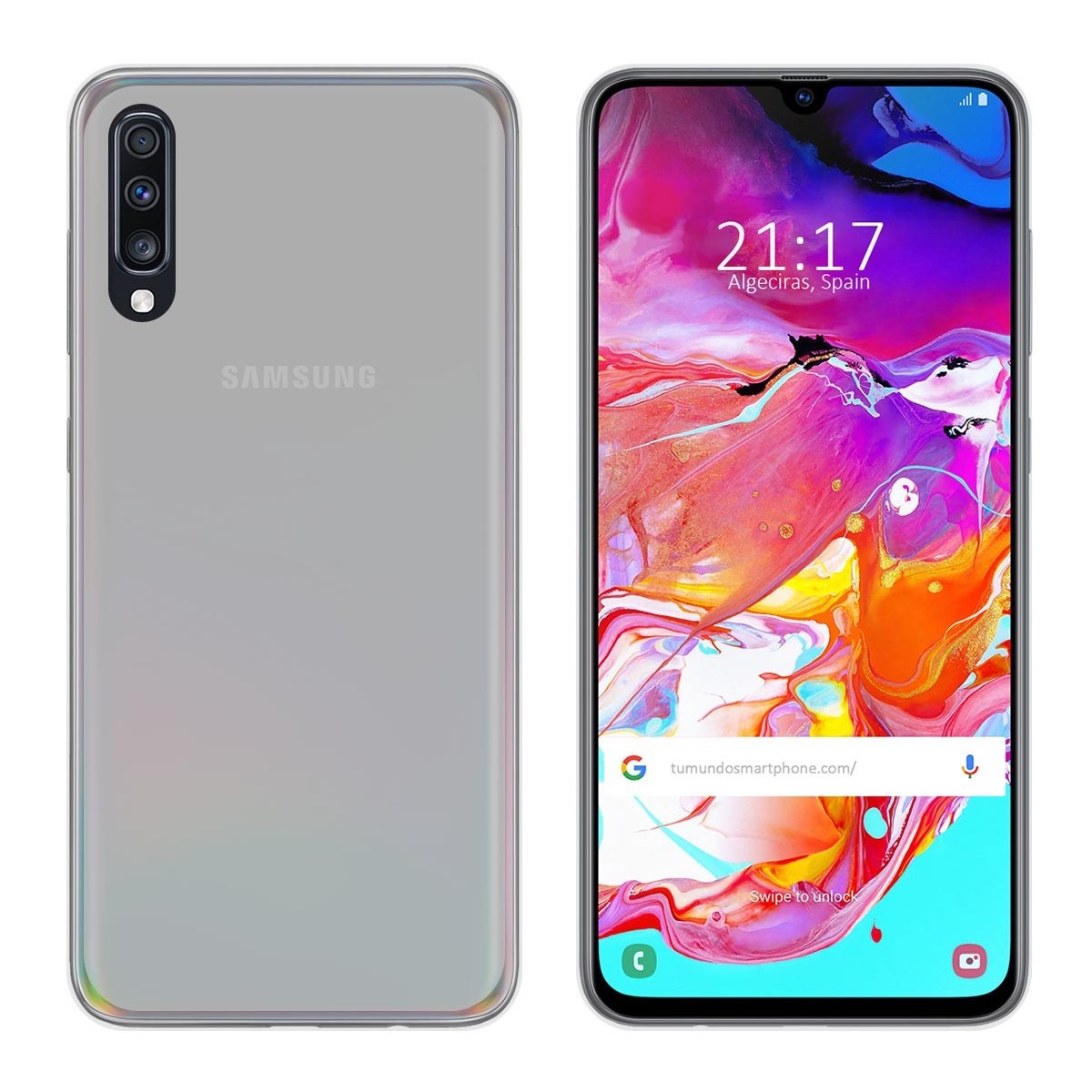 Funda Gel Tpu para Samsung Galaxy A70 Color Transparente