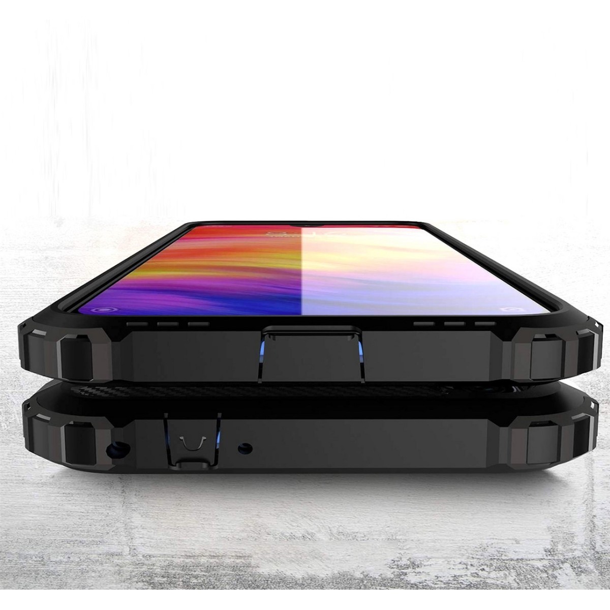 Funda Tipo Hybrid Tough Armor (Pc+Tpu) Negra para Xiaomi Redmi 7