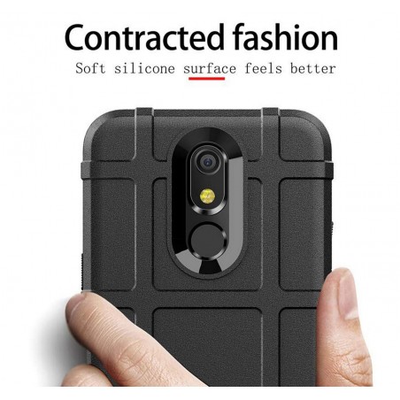 Funda Armor Rugged Shield Antigolpes para Lg K40 color Negra