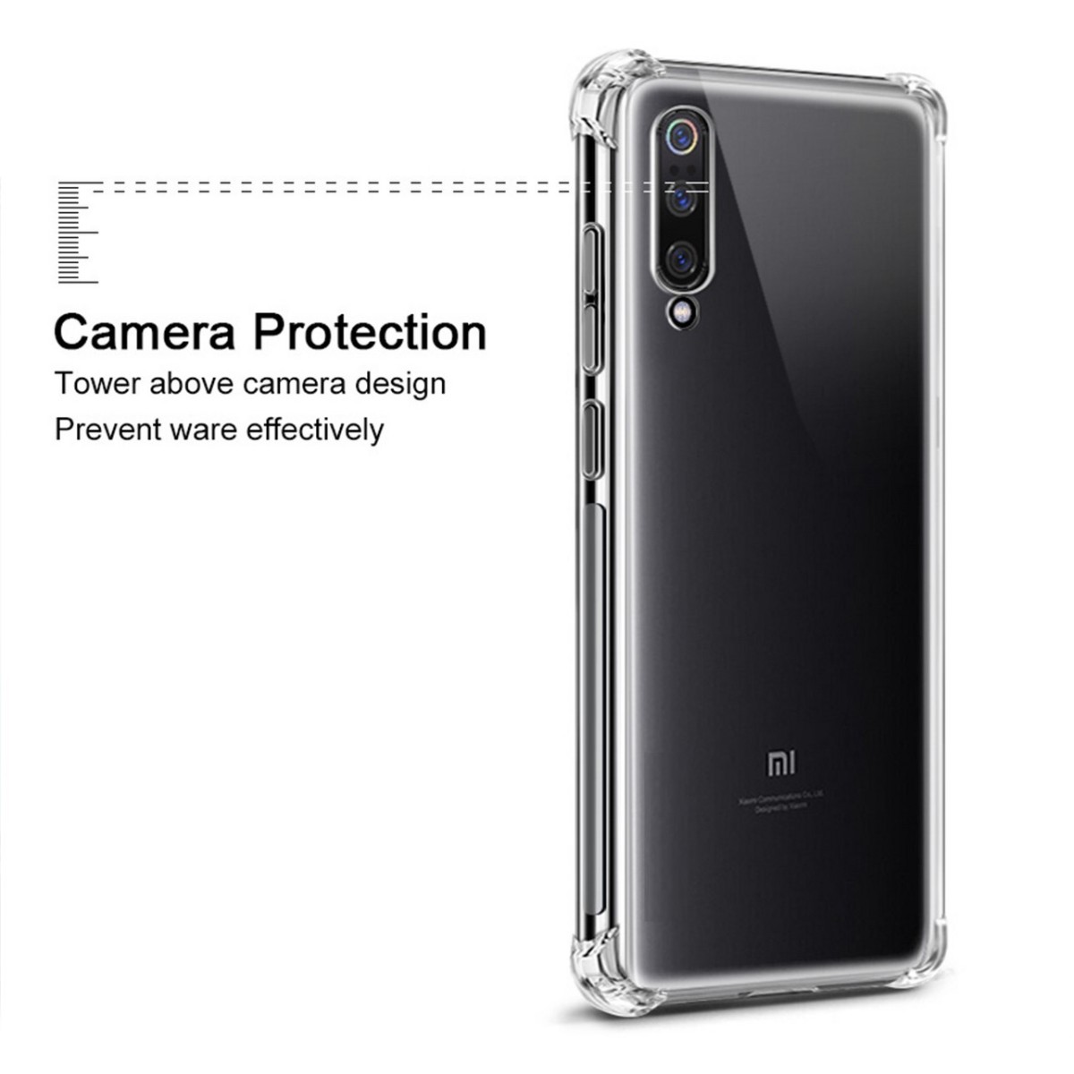 Funda Gel Tpu Anti-Shock Transparente para Xiaomi Mi 9 SE