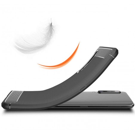 Funda Gel Tpu Tipo Carbon Negra para Xiaomi Mi 9 SE