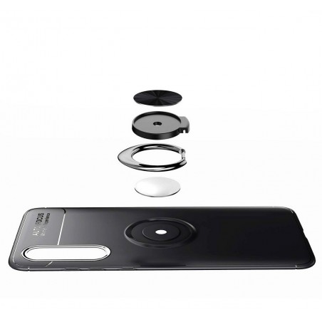 Funda Magnetica Soporte con Anillo Giratorio 360 para Xiaomi Mi 9 SE Roja