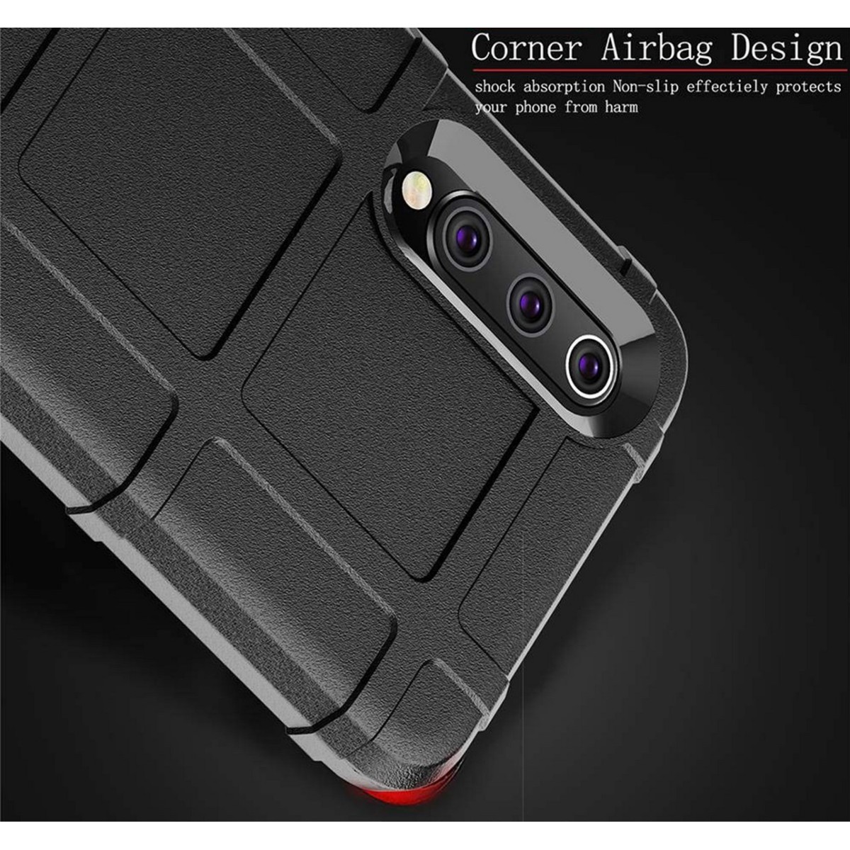 Funda Armor Rugged Shield Antigolpes para Xiaomi Mi 9 SE color Negra