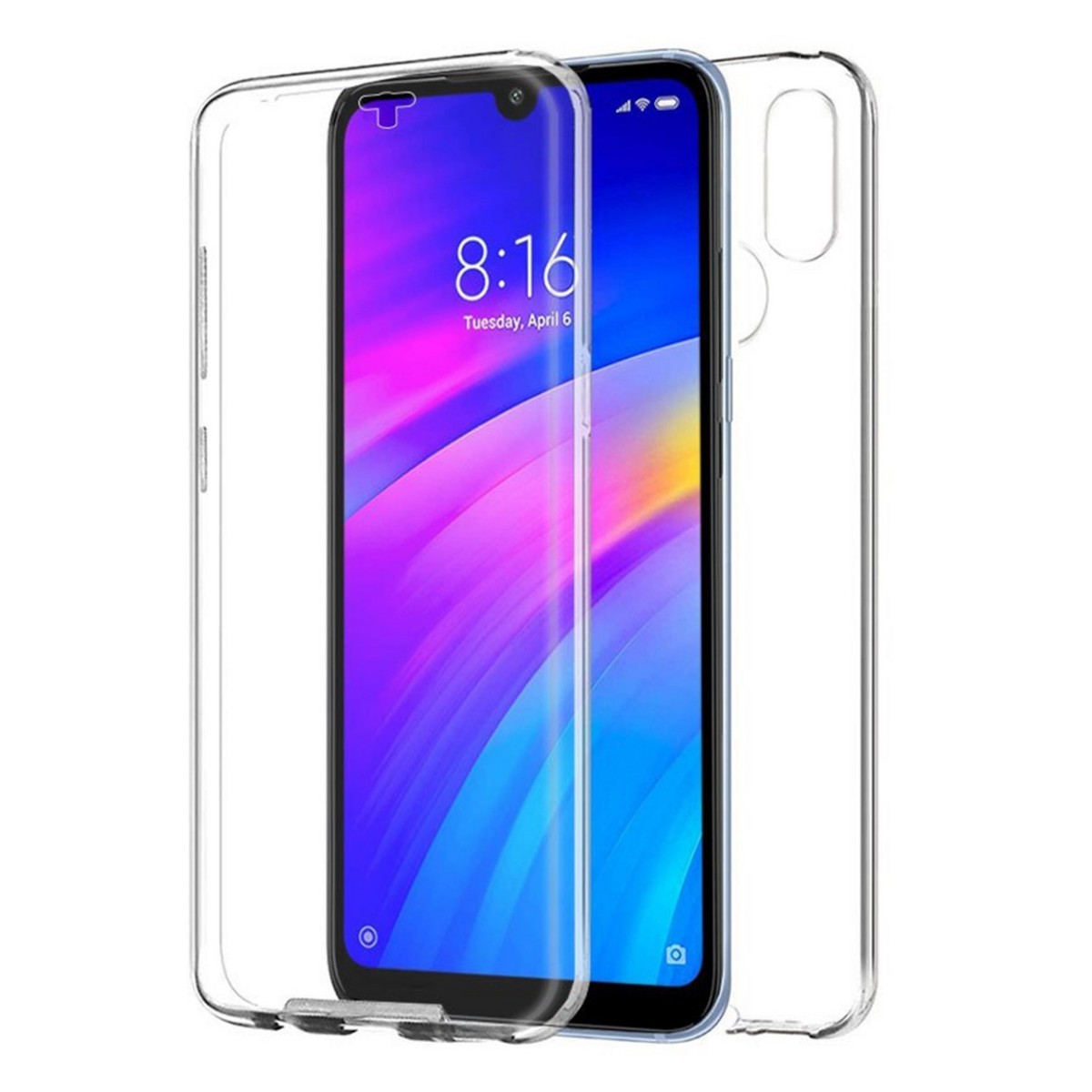Funda Completa Transparente Pc + Tpu Full Body 360 para Xiaomi Redmi 7