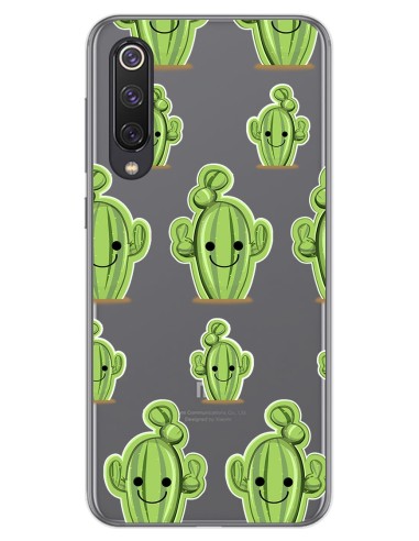 Funda Gel Transparente para Xiaomi Mi 9 SE diseño Cactus Dibujos