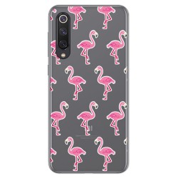 Funda Gel Transparente para Xiaomi Mi 9 SE diseño Flamenco Dibujos
