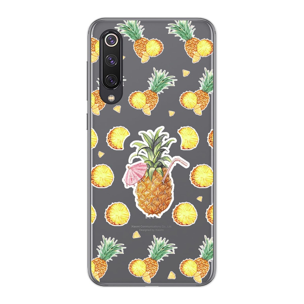 Funda Gel Transparente para Xiaomi Mi 9 SE diseño Piña Dibujos