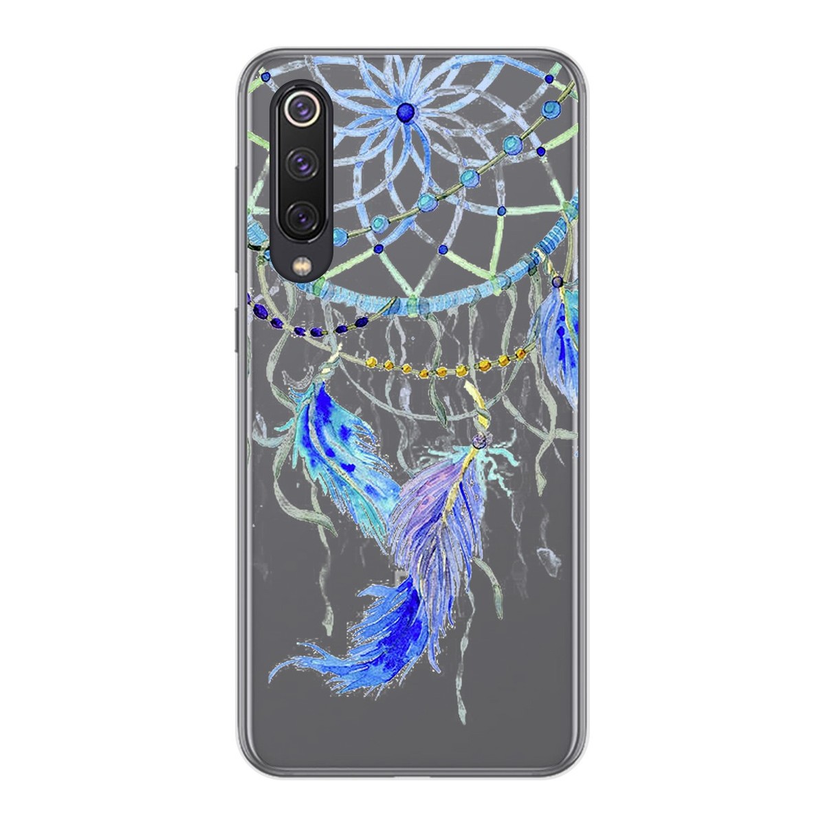 Funda Gel Transparente para Xiaomi Mi 9 SE diseño Plumas Dibujos