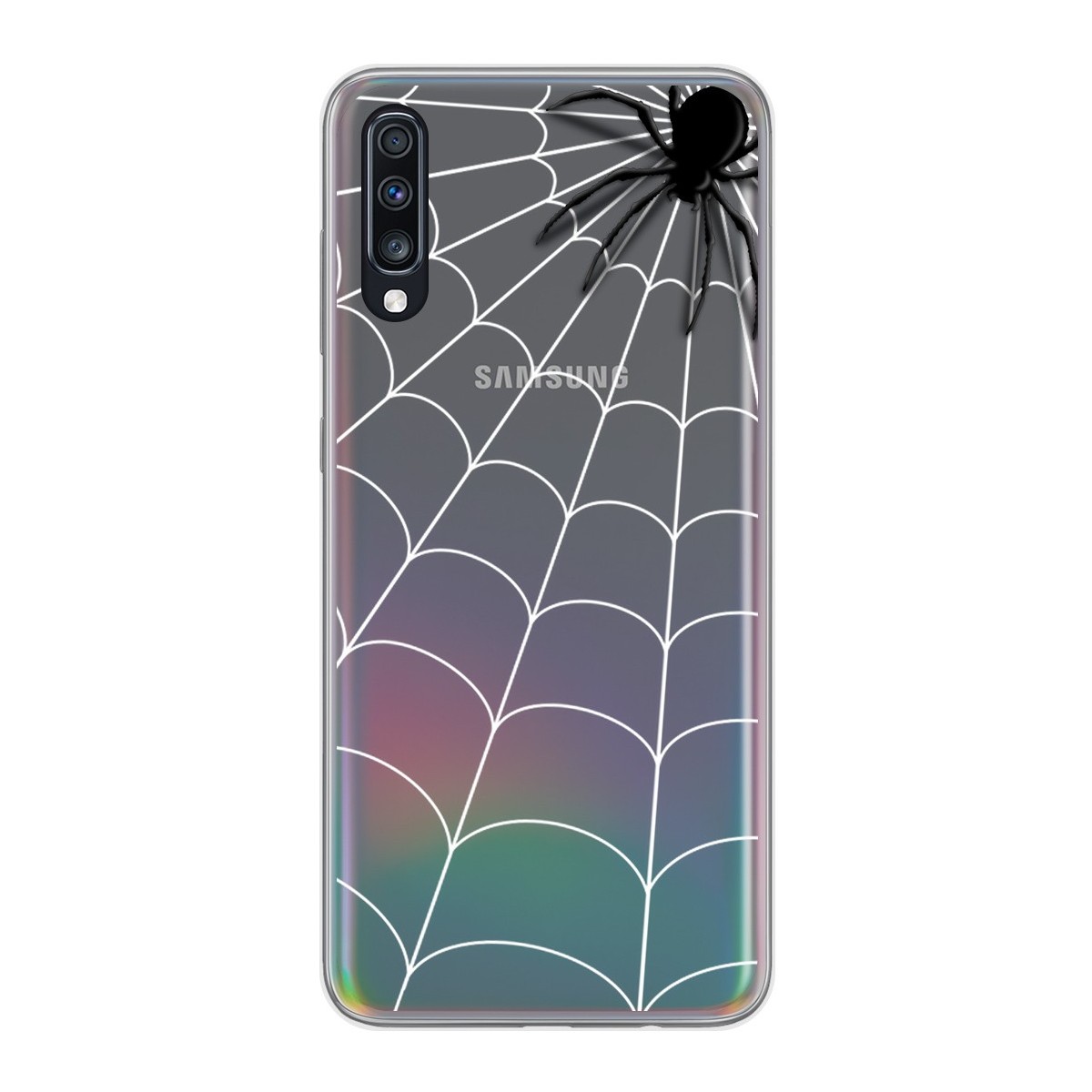 Funda Gel Transparente para Samsung Galaxy A70 diseño Araña Dibujos