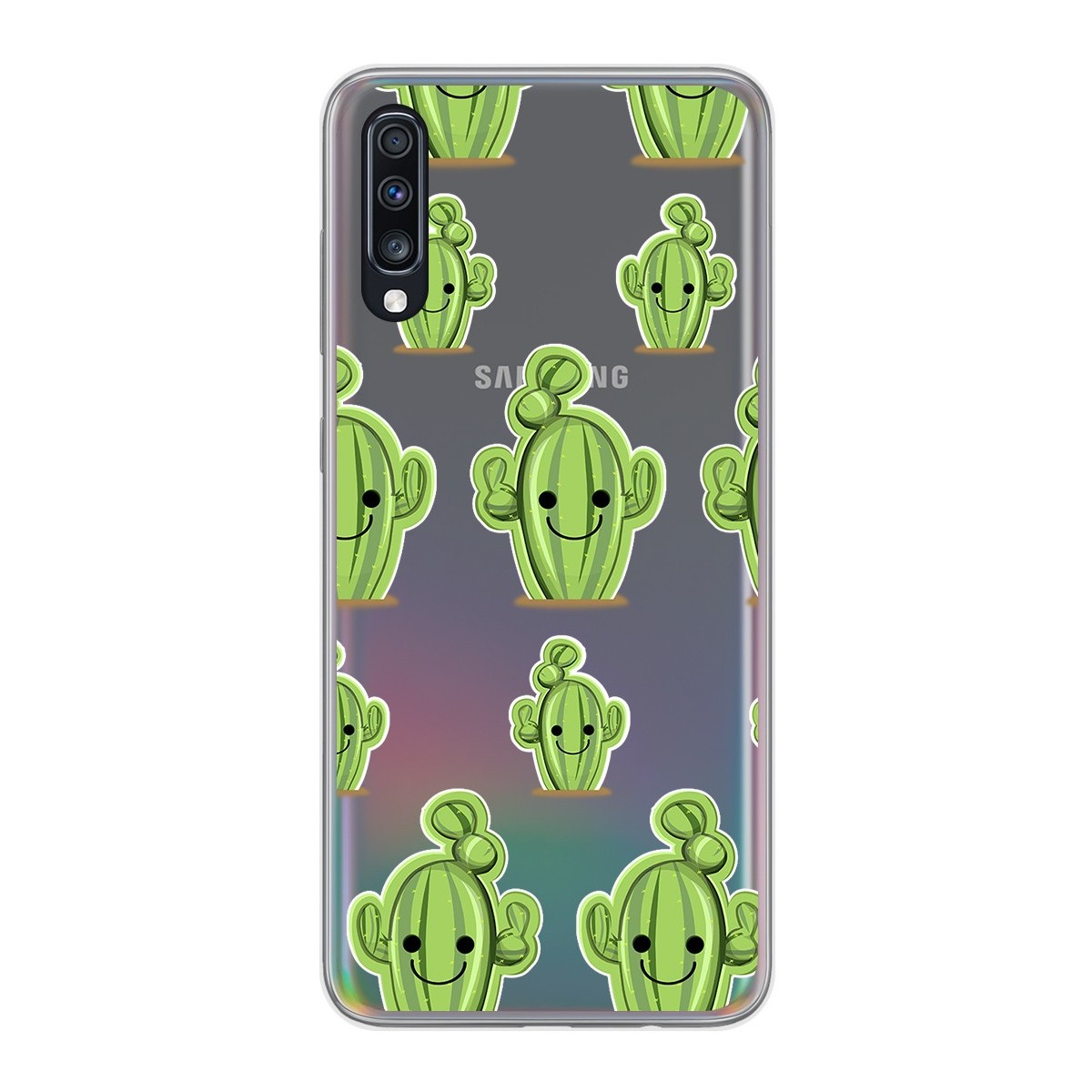 Funda Gel Transparente para Samsung Galaxy A70 diseño Cactus Dibujos