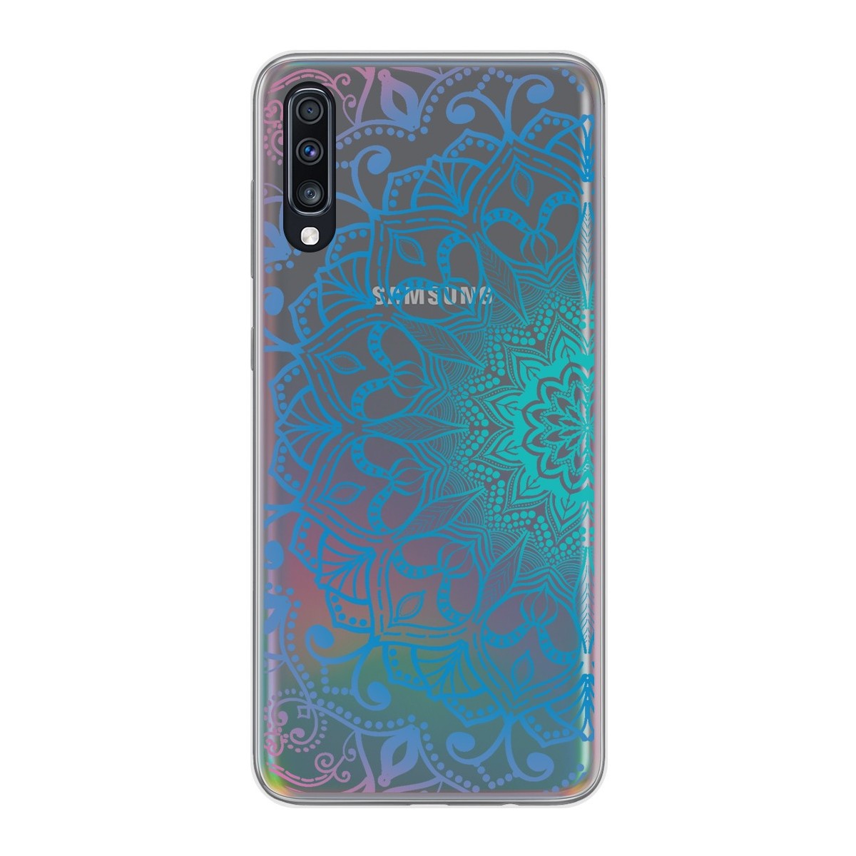 Funda Gel Transparente para Samsung Galaxy A70 diseño Mandala Dibujos