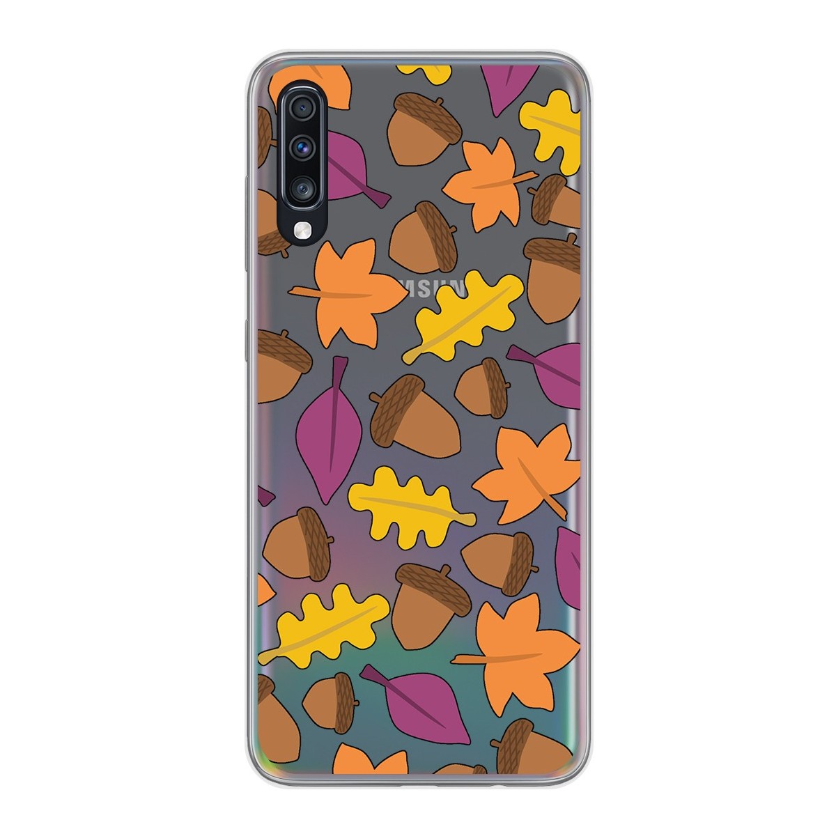 Funda Gel Transparente para Samsung Galaxy A70 diseño Otoño Dibujos