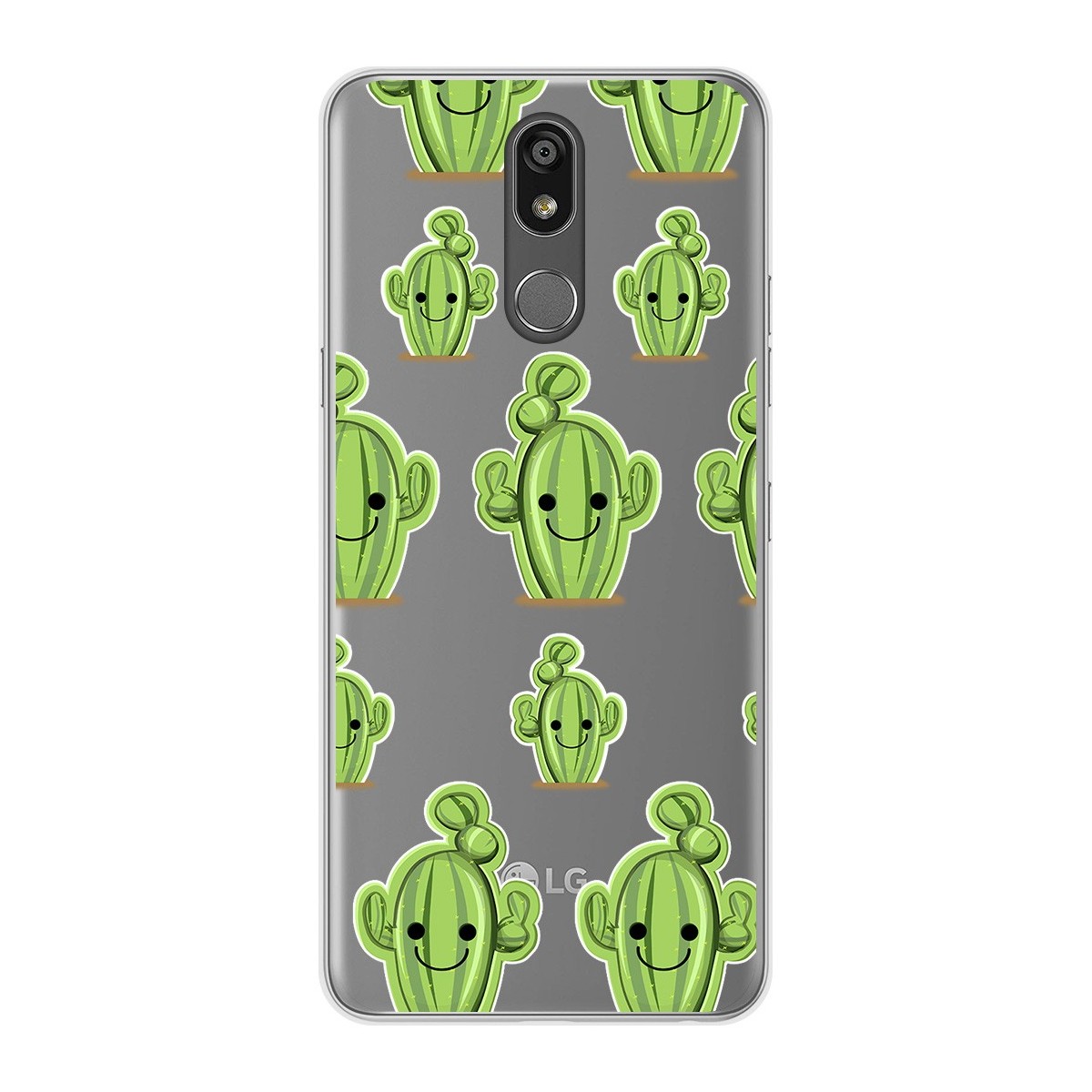 Funda Gel Transparente para Lg K40 diseño Cactus Dibujos