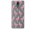 Funda Gel Transparente para Lg K40 diseño Flamenco Dibujos