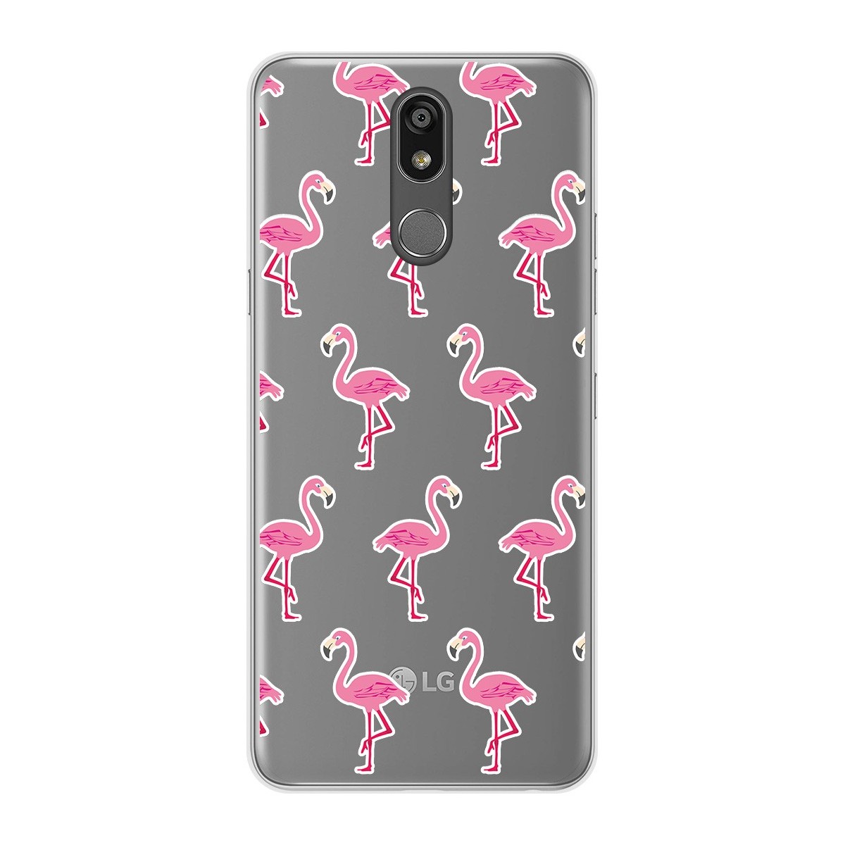 Funda Gel Transparente para Lg K40 diseño Flamenco Dibujos