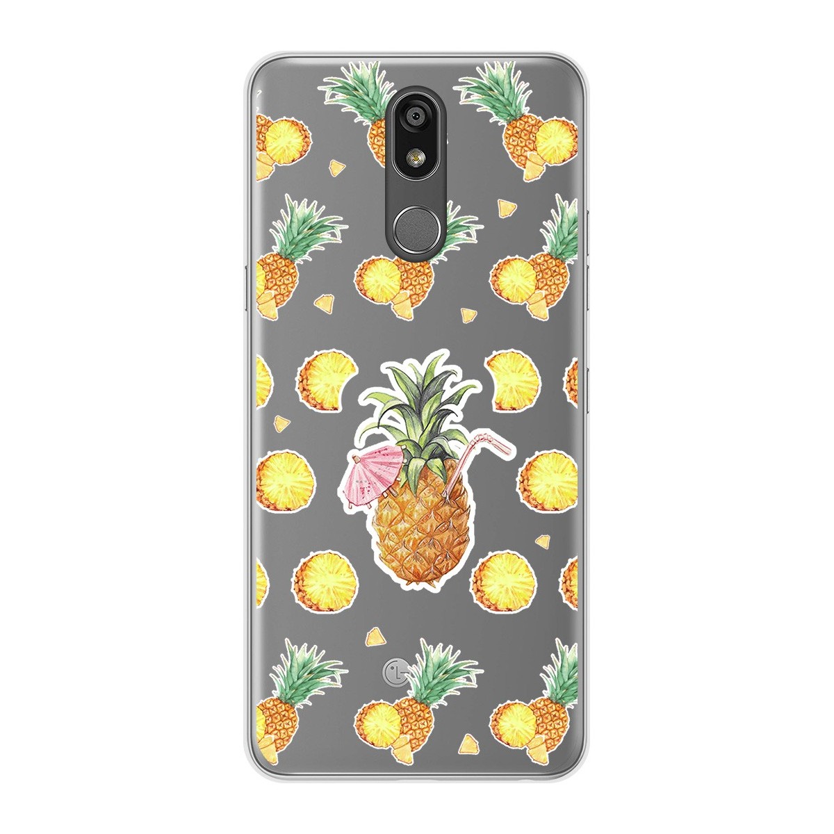 Funda Gel Transparente para Lg K40 diseño Piña Dibujos