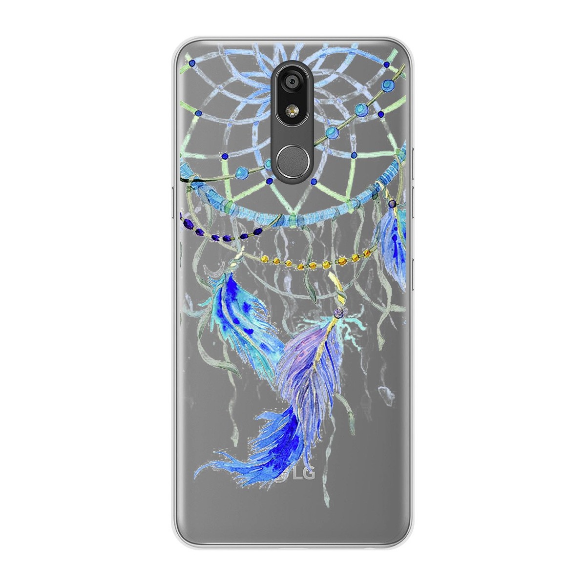 Funda Gel Transparente para Lg K40 diseño Plumas Dibujos