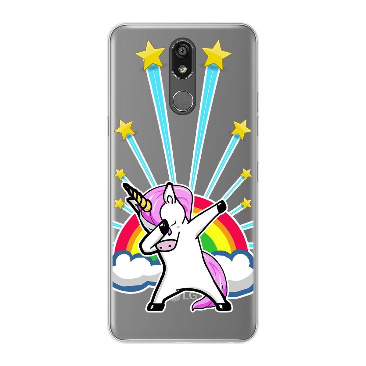 Funda Gel Transparente para Lg K40 diseño Unicornio Dibujos