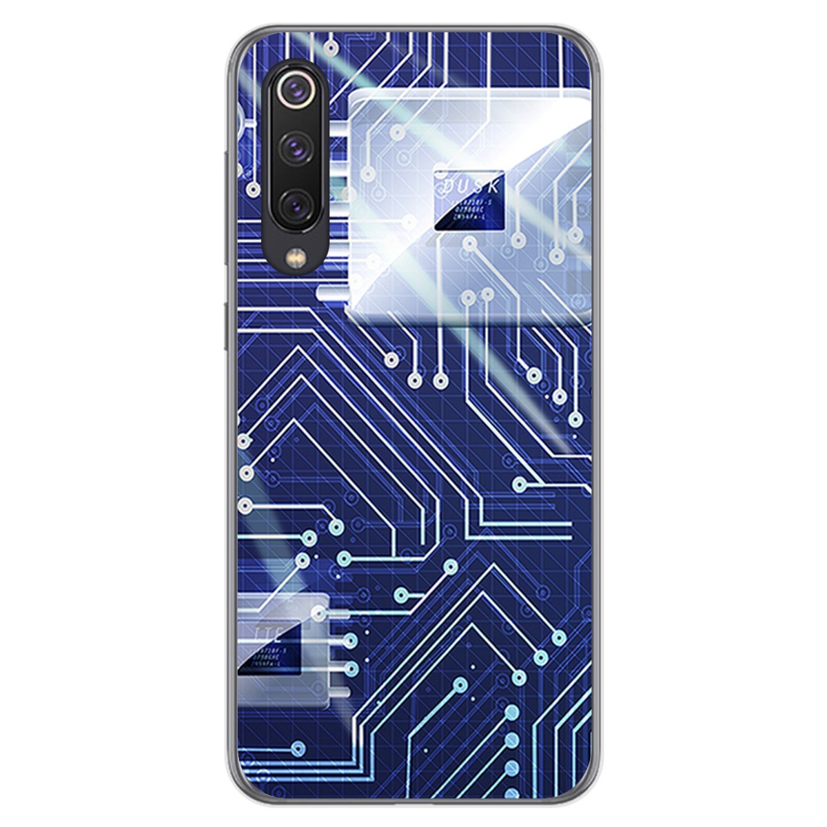 Funda Gel Tpu para Xiaomi Mi 9 SE diseño Circuito Dibujos