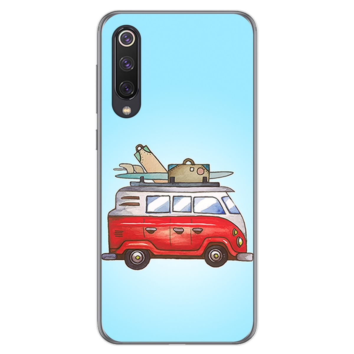 Funda Gel Tpu para Xiaomi Mi 9 SE diseño Furgoneta Dibujos