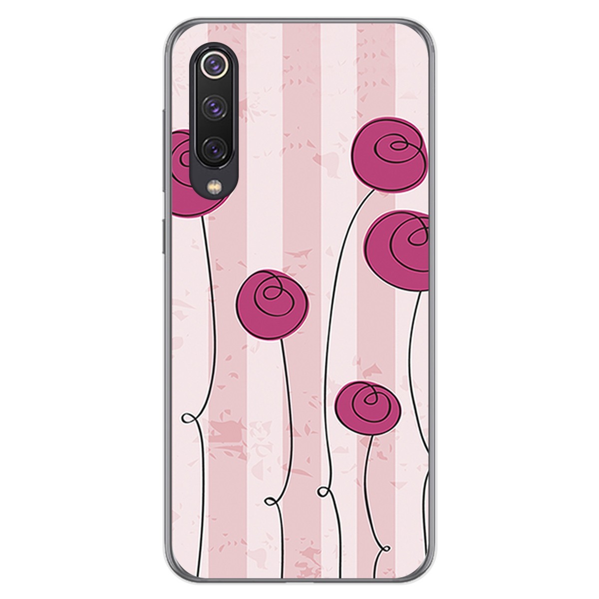Funda Gel Tpu para Xiaomi Mi 9 SE diseño Flores Vintage Dibujos