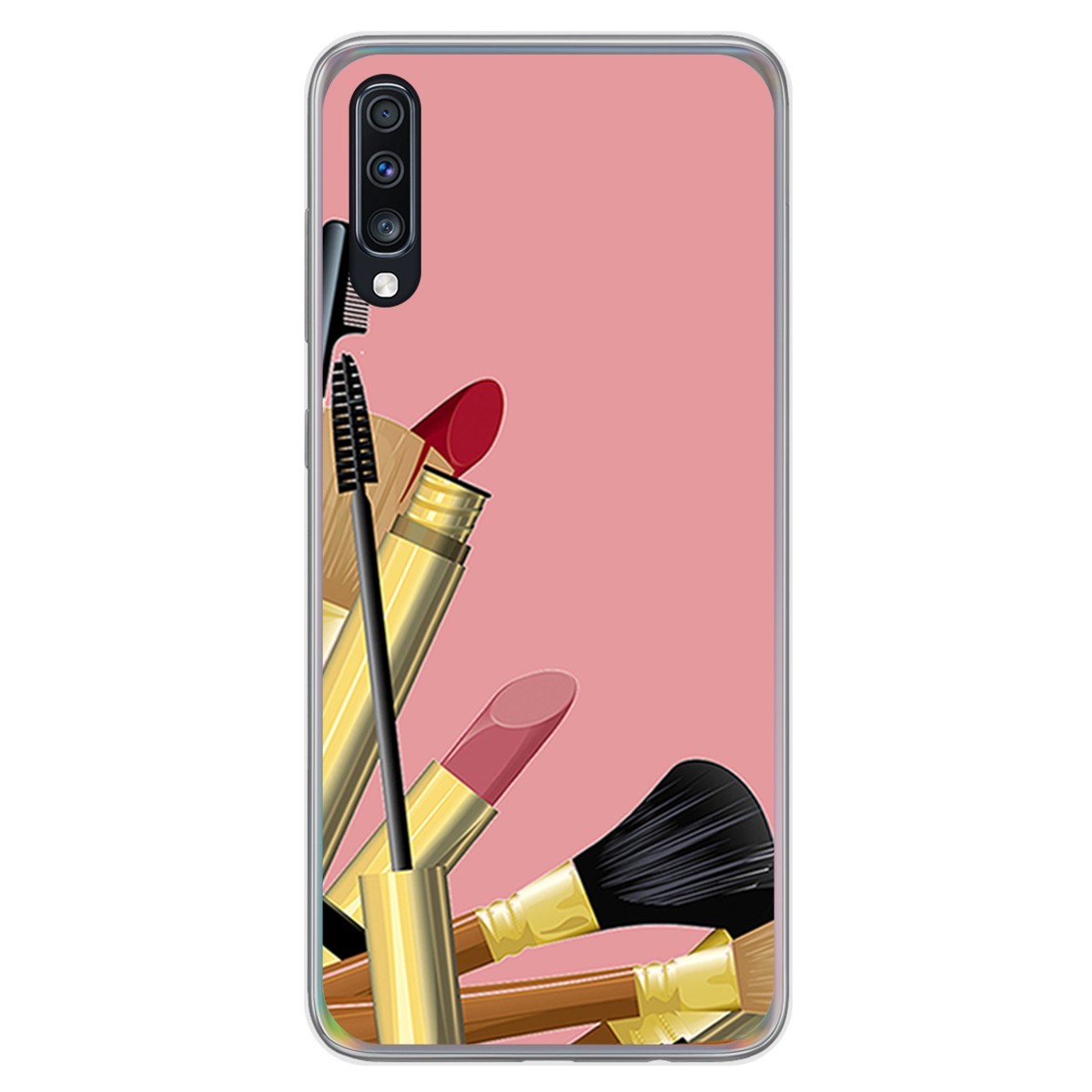 Funda Gel Tpu para Samsung Galaxy A70 diseño Brochas Dibujos