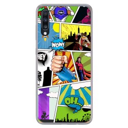 Funda Gel Tpu para Samsung Galaxy A70 diseño Comic Dibujos