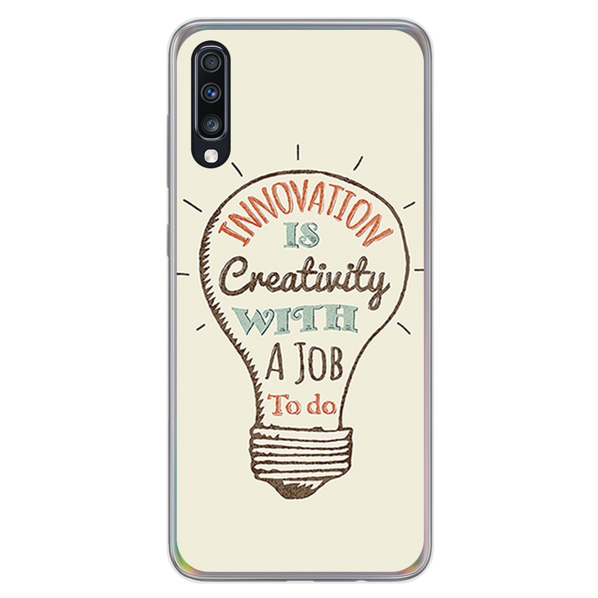 Funda Gel Tpu para Samsung Galaxy A70 diseño Creativity Dibujos
