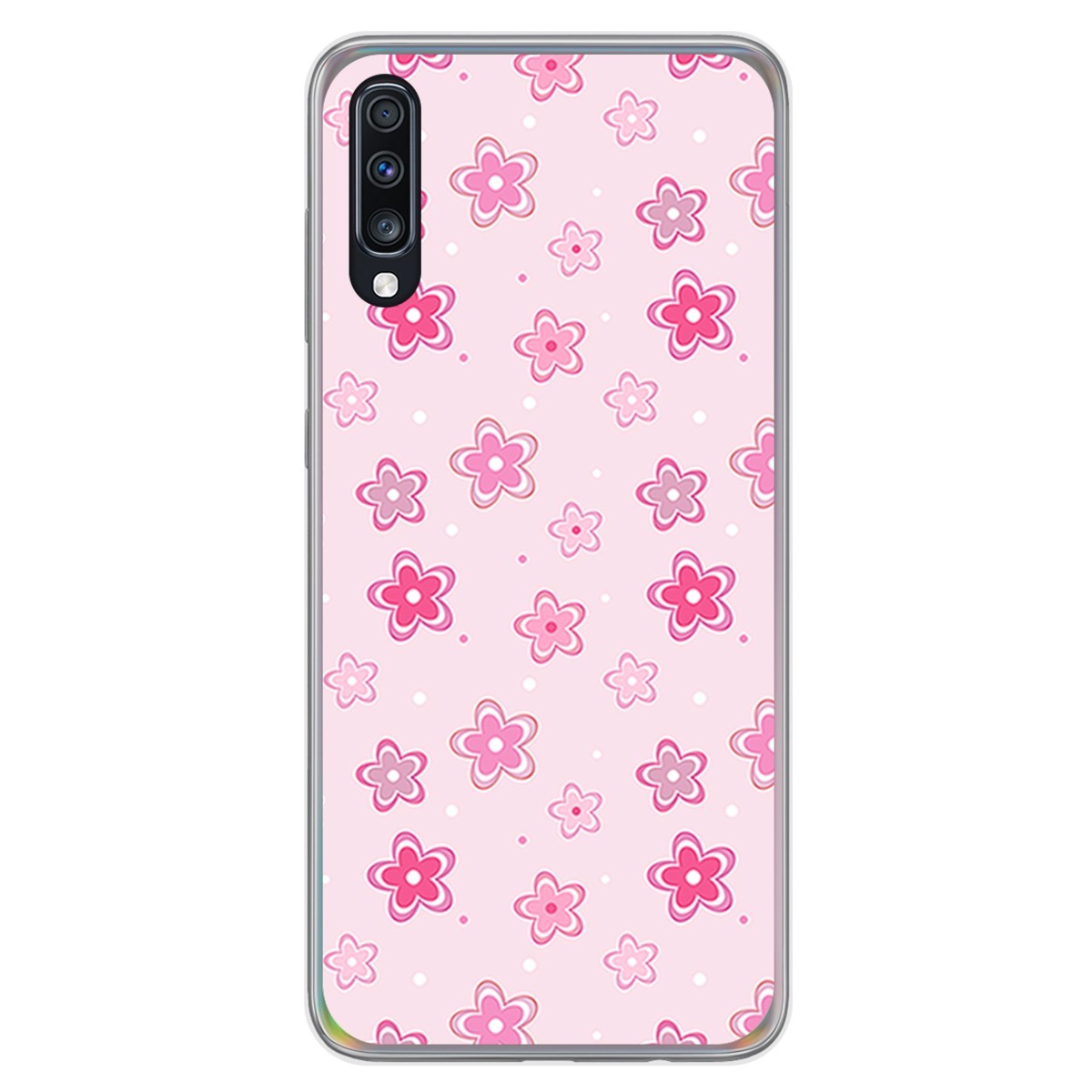 Funda Gel Tpu para Samsung Galaxy A70 diseño Flores Dibujos