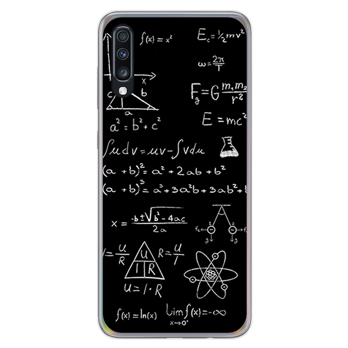 Funda Gel Tpu para Samsung Galaxy A70 diseño Formulas Dibujos