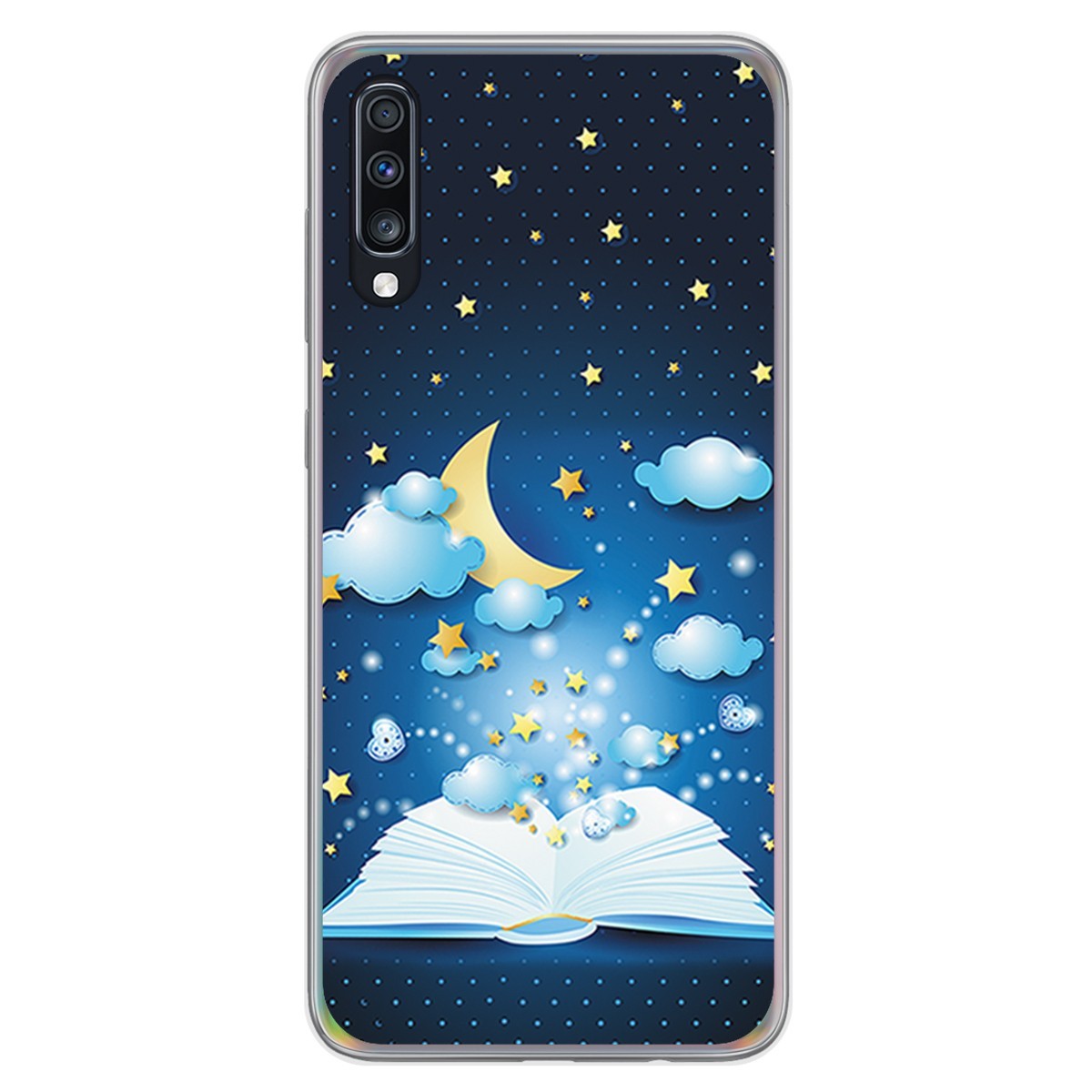 Funda Gel Tpu para Samsung Galaxy A70 diseño Libro Cuentos Dibujos