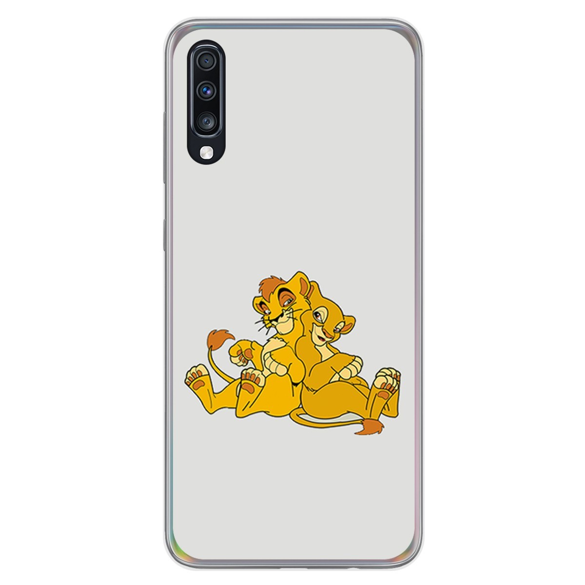 Funda Gel Tpu para Samsung Galaxy A70 diseño Leones Dibujos