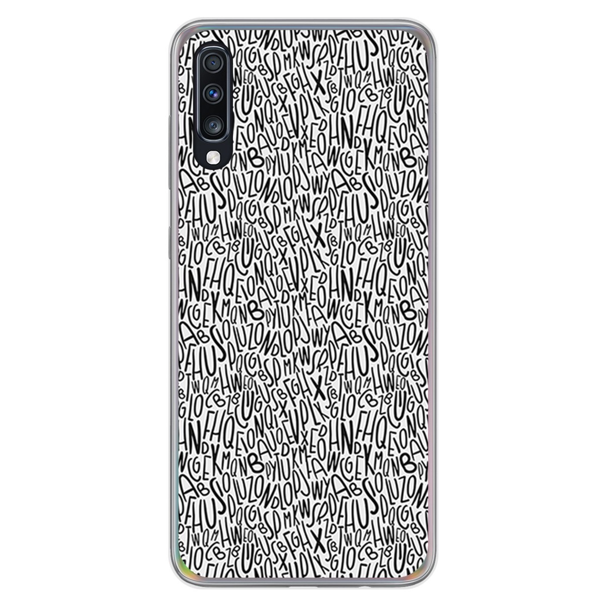 Funda Gel Tpu para Samsung Galaxy A70 diseño Letras Dibujos