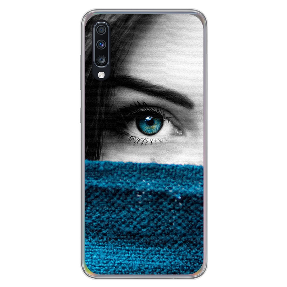 Funda Gel Tpu para Samsung Galaxy A70 diseño Ojo Dibujos