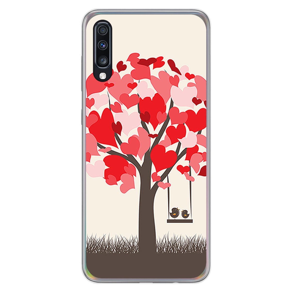 Funda Gel Tpu para Samsung Galaxy A70 diseño Pajaritos Dibujos