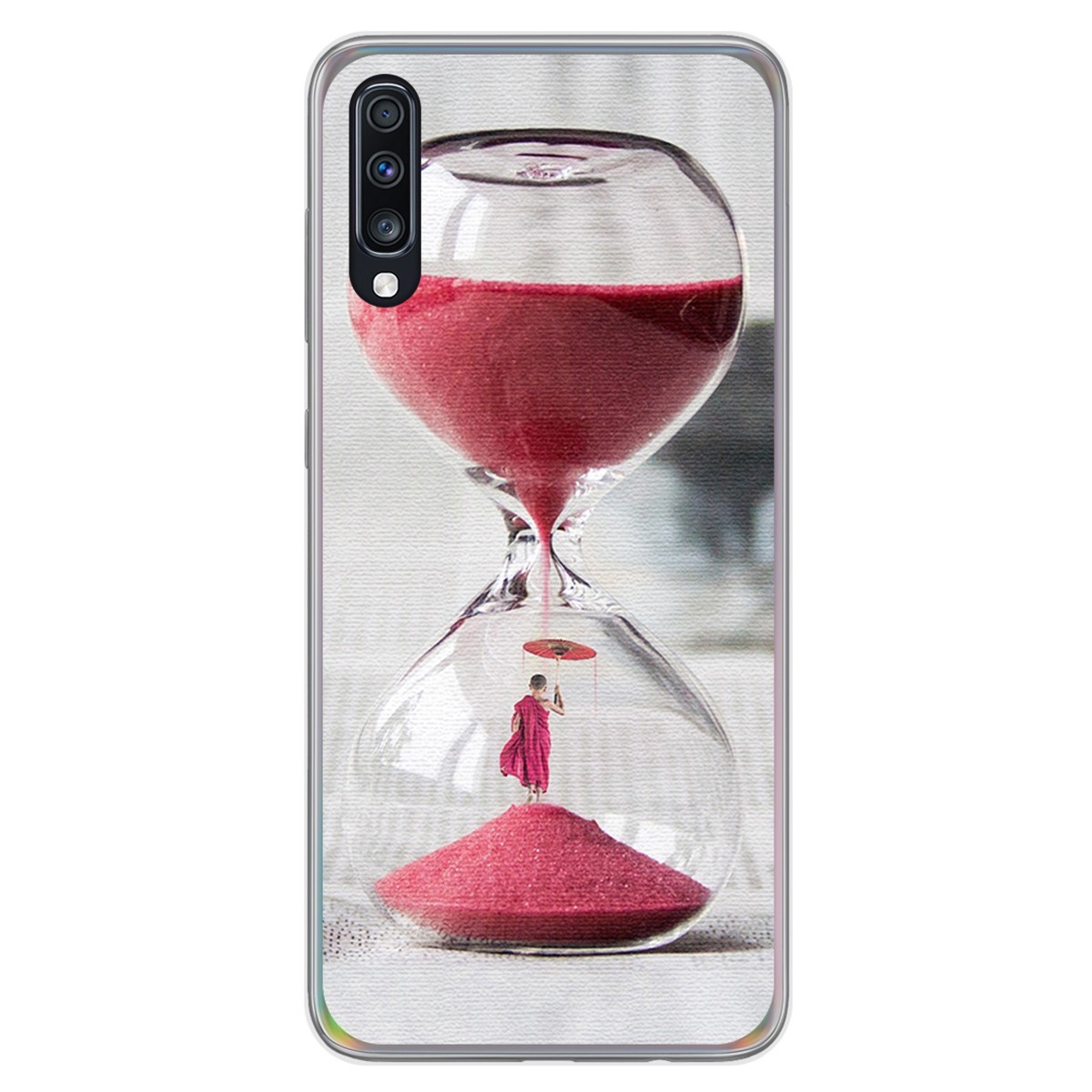 Funda Gel Tpu para Samsung Galaxy A70 diseño Reloj Dibujos