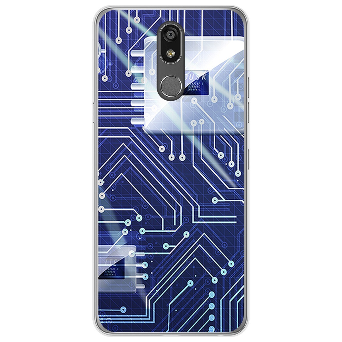 Funda Gel Tpu para Lg K40 diseño Circuito Dibujos