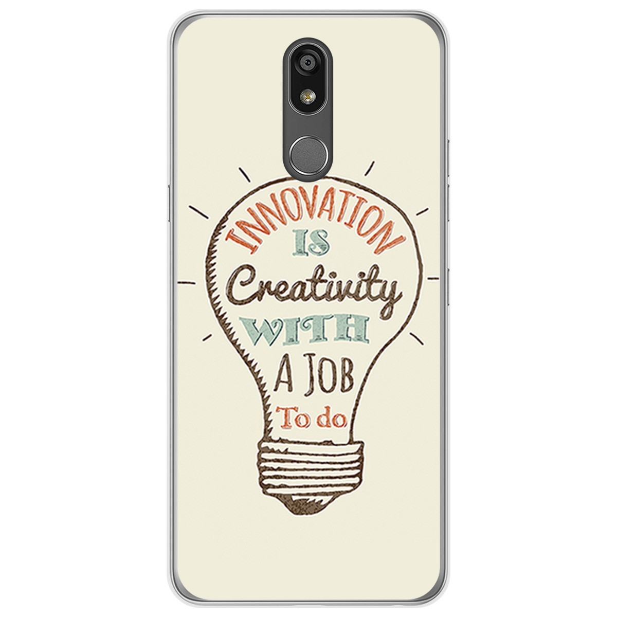 Funda Gel Tpu para Lg K40 diseño Creativity Dibujos