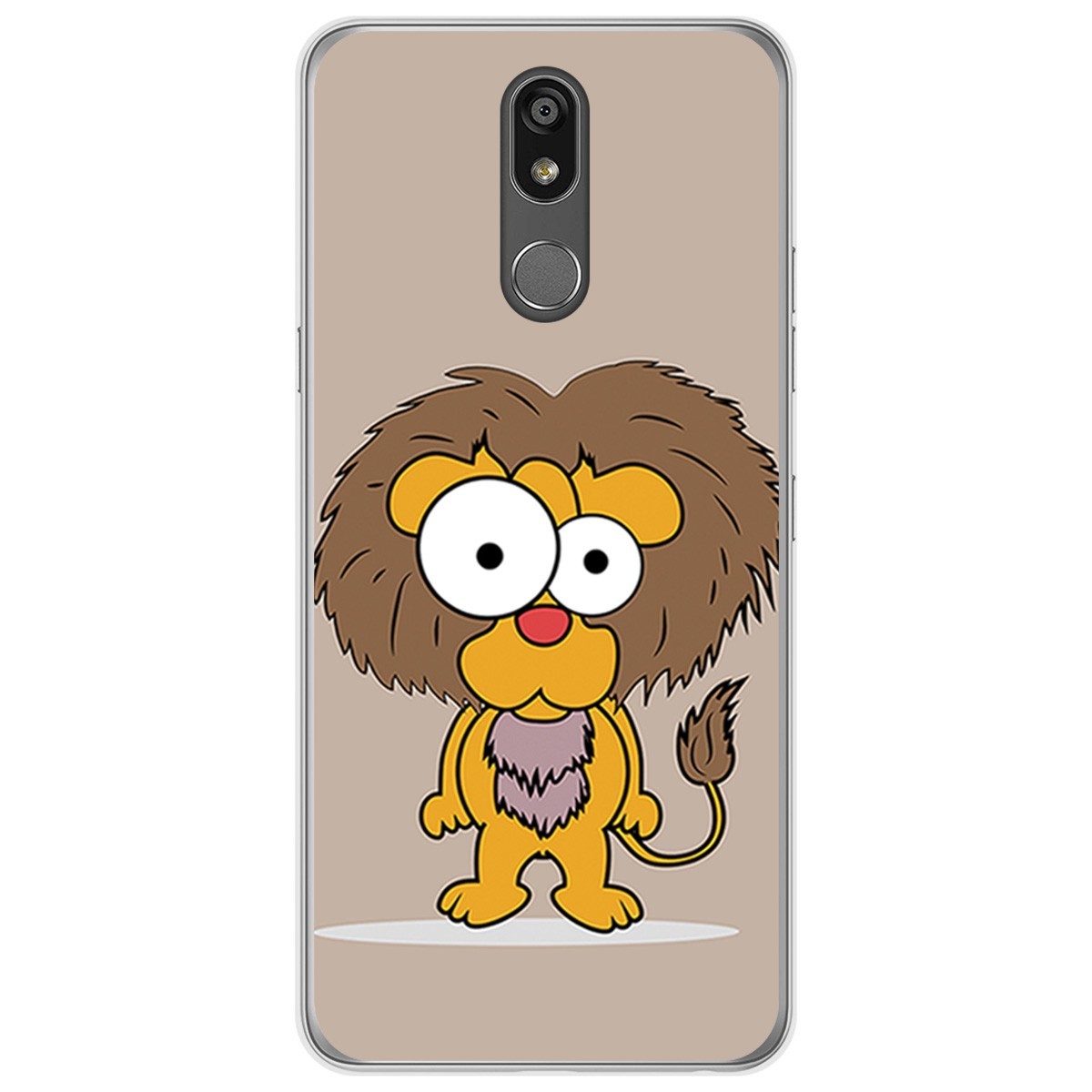 Funda Gel Tpu para Lg K40 diseño Leon Dibujos