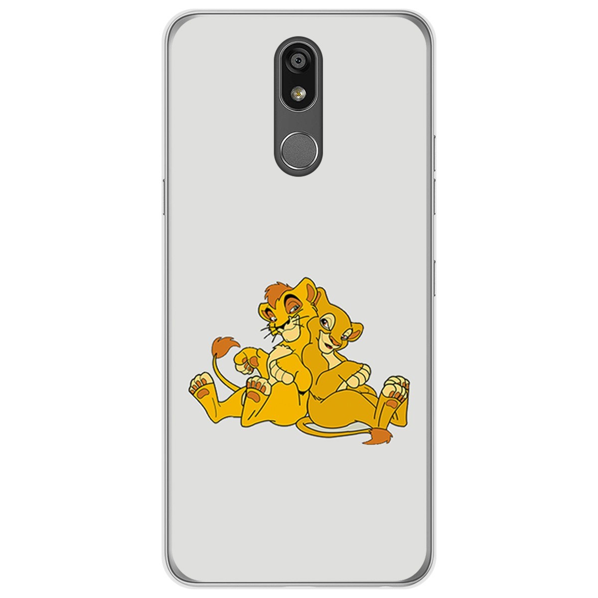 Funda Gel Tpu para Lg K40 diseño Leones Dibujos