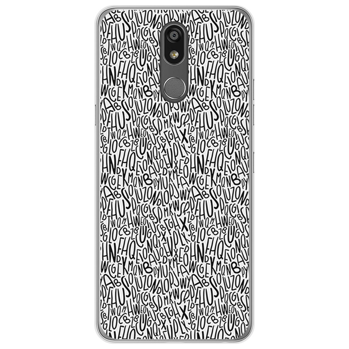 Funda Gel Tpu para Lg K40 diseño Letras Dibujos
