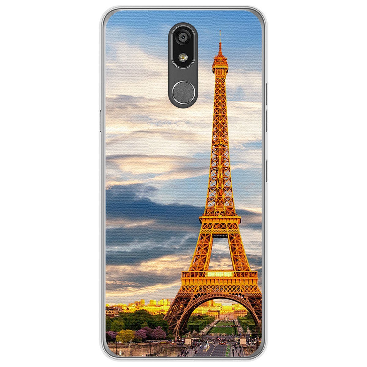 Funda Gel Tpu para Lg K40 diseño Paris Dibujos