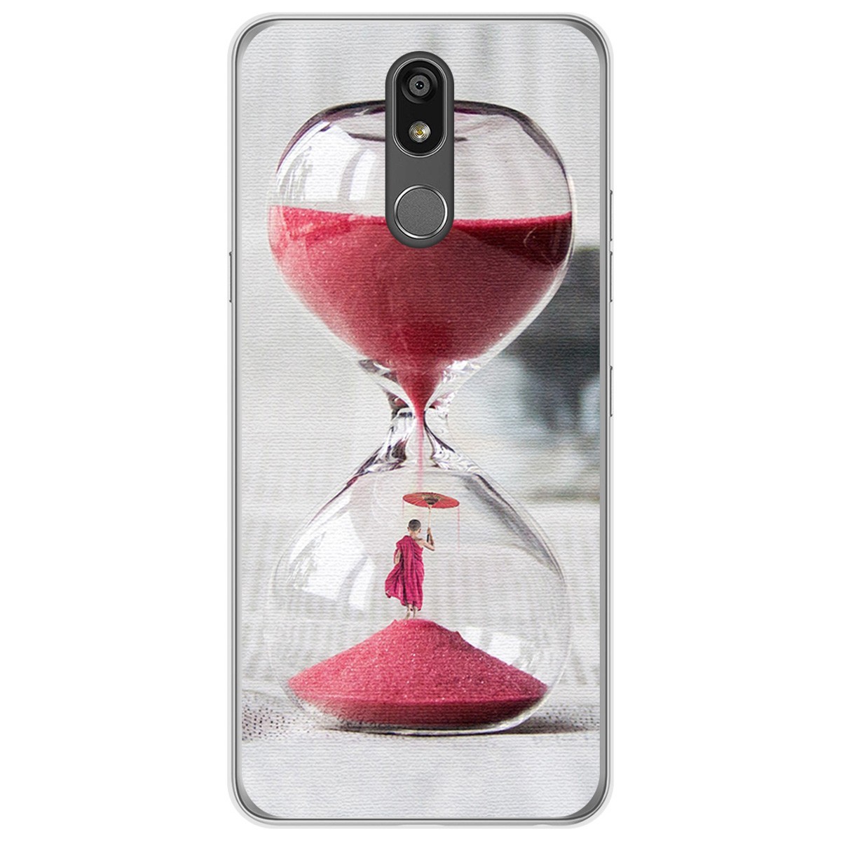 Funda Gel Tpu para Lg K40 diseño Reloj Dibujos