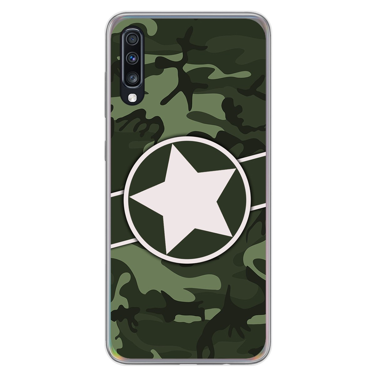 Funda Gel Tpu para Samsung Galaxy A70 diseño Camuflaje 01 Dibujos