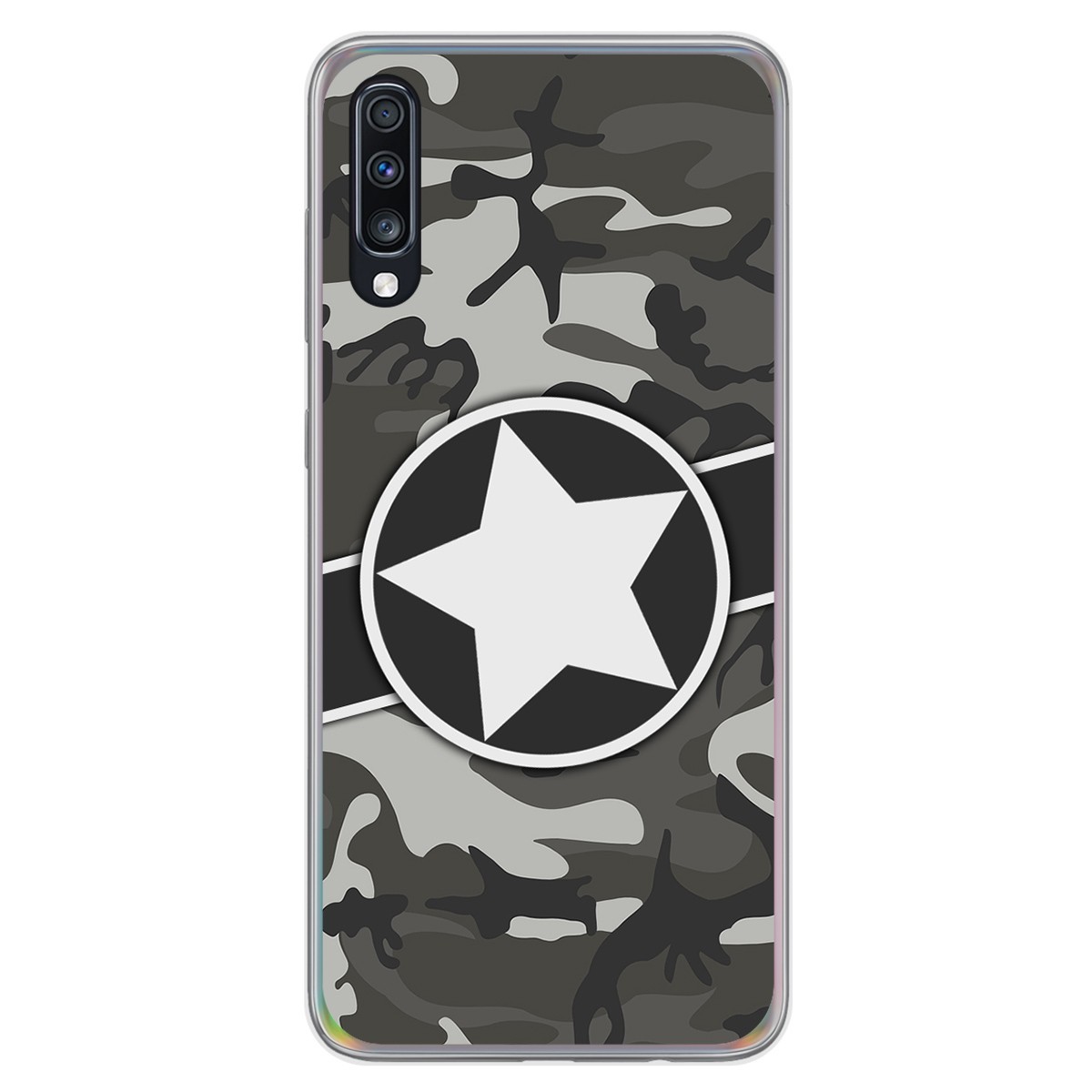 Funda Gel Tpu para Samsung Galaxy A70 diseño Camuflaje 02 Dibujos